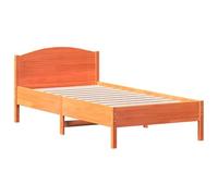 vidaXL Letto Senza Materasso Marrone Cera 75x190 cm in Legno di Pino