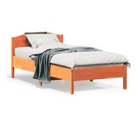 vidaXL Letto Senza Materasso Marrone Cera 75x190 cm in Legno di Pino