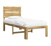 vidaXL Letto Singolo con Testiera ROSTOCK Bianco 75 x 190 cm