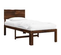 vidaXL Letto Singolo con Testiera ROSTOCK Marrone Scuro 75 x 190 cm