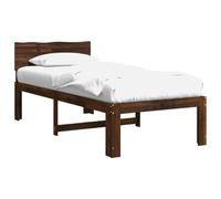 vidaXL Letto Singolo con Testiera ROSTOCK Marrone Scuro 80 x 200 cm