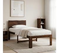 vidaXL Letto Singolo con Testiera ROSTOCK Marrone Scuro 80 x 200 cm