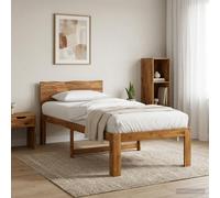 vidaXL Letto Singolo con Testiera ROSTOCK Naturale 80 x 200 cm