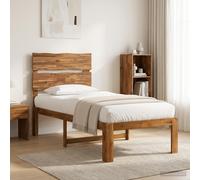vidaXL Letto Singolo con Testiera ROSTOCK Naturale 90 x 200 cm