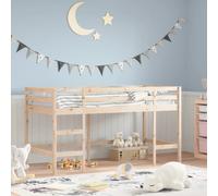 vidaXL Letto Soppalco con Scala Bambini 80x200cm Massello Pino