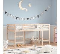 vidaXL Letto Soppalco con Scala Bambini 90x200 cm Legno Massello Pino
