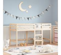 vidaXL Letto Soppalco con Scala Bambini 90x200 cm Legno Massello Pino