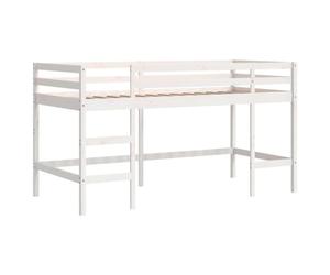 vidaXL Letto Soppalco con Scala Bambini Bianco 90x200cm Massello Pino