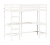 AX Letto Soppalco 195.5x82.5x175cm Bambini 6-16anni Scrivania Bianco News 842863