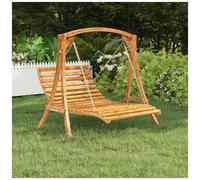 VIDAXL - Letto Sospeso In Massello Di Abete Finitura Teak 143x120x65cm