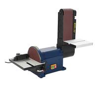 vidaXL Levigatrice a Nastro e a Disco Elettrica Inclinabile con Goniometro per Legno e Legname Smerigliatrice Lucidatrice 500 W 200 mm