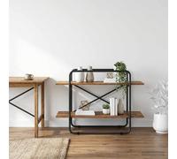 vidaXL Libreria 2 livelli 100 x 35 x 70 cm PB Legno di quercia