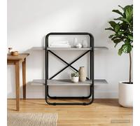 vidaXL Libreria 2 livelli 60 x 35 x 70 cm PB Sonoma grigio