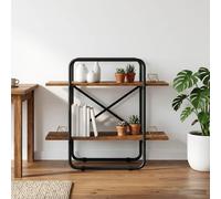 vidaXL Libreria 2 livelli 80 x 35 x 70 cm PB Legno di quercia