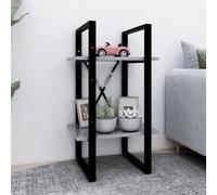 vidaXL Libreria 2 Ripiani Grigio Cemento 40x30x70 cm Legno Multistrato