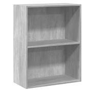 vidaXL Libreria a 2 Ripiani Grigio Cemento 60x30x76,5 cm in Truciolato