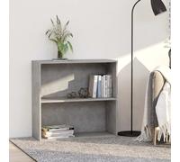 vidaXL Libreria 2 Ripiani Grigio Cemento 80x30x76,5 Legno Multistrato
