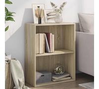 vidaXL Libreria 2 Ripiani Rovere Sonoma 60x30x76,5cm Legno Multistrato