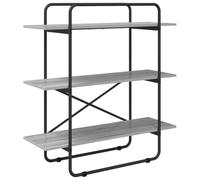 vidaXL Libreria 3 livelli 100 x 35 x 105 cm PB Sonoma grigio