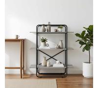 vidaXL Libreria 3 livelli 100 x 35 x 105 cm PB Sonoma grigio
