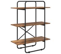 vidaXL Libreria 3 livelli 60 x 35 x 105 cm PB Legno di quercia