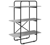 vidaXL Libreria 3 livelli 80 x 35 x 105 cm PB Sonoma grigio