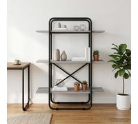 vidaXL Libreria 3 livelli 80 x 35 x 105 cm PB Sonoma grigio