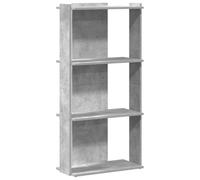 vidaXL Libreria 3 Ripiani Grigio Cemento 60x30x120 cm Multistrato
