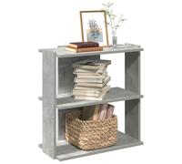 vidaXL Libreria 3 Ripiani Grigio Cemento 60x30x60 cm Multistrato