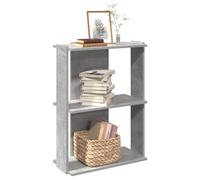 vidaXL Libreria 3 Ripiani Grigio Cemento 60x30x80 cm Multistrato, libreria 3 Ripiani, Mobile di conservazione, credenza, Mobile portaoggetti