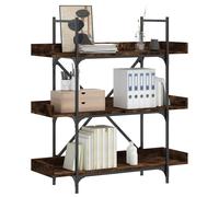 vidaXL Libreria 3 Ripiani Rovere Fumo 100x33x108,5cm Legno Multistrato
