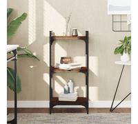 vidaXL Libreria 3 Ripiani Rovere Marrone 40x30x86 cm Legno Multistrato