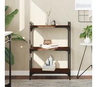 vidaXL Libreria 3 Ripiani Rovere Marrone 60x30x86 cm Legno Multistrato