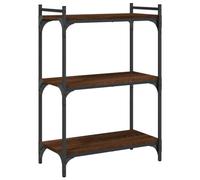 vidaXL Libreria 3 Ripiani Rovere Marrone 60x30x86 cm Legno Multistrato