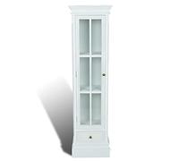 Armadietto con Libreria Elegante con 3 Scaffali Bianco in Legno