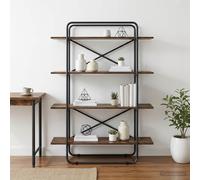 vidaXL Libreria 4 livelli 100 x 35 x 140 cm PB Rovere Fumo
