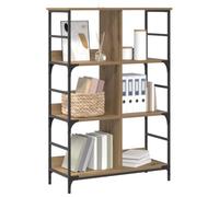 vidaXL Libreria 4 livelli 78,5 x 33 x 117,5 cm metallo PB, Libreria alla moda, rettangolare, rustica, resistente, spazio ampio, indipendente, arredo per la stanza lettura