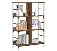 vidaXL Libreria Legno antico 78,5 x 33 x 117,5 cm metallo PB, Libreria alla moda, rettangolare, rustica, resistente, spazio ampio, indipendente, arredo per la stanza lettura