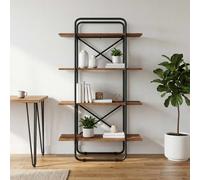 vidaXL Libreria 4 livelli 80 x 35 x 140 cm PB Legno di quercia