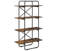 vidaXL Libreria 4 livelli 80 x 35 x 140 cm PB Rovere Fumo