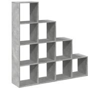 vidaXL Libreria 4 Ripiani Grigio Cemento 131,5x29x131,5 cm Truciolato, libreria, Mobile Porta Libri, scaffale portaoggetti, Porta Libri