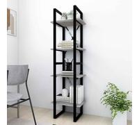 vidaXL Libreria 4 Ripiani Grigio Sonoma 40x30x140 cm Legno Multistrato