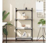 vidaXL Libreria 4 Ripiani Grigio Sonoma 60x30x120cm Legno Multistrato