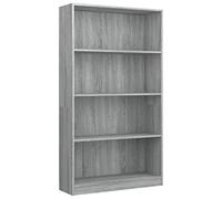vidaXL Libreria 4 Ripiani Grigio Sonoma 80x24x142 cm Legno Multistrato