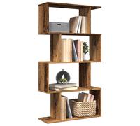 vidaXL Libreria 4 ripiani in truciolato Legno Vecchio 70x24x129 cm