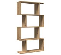 vidaXL Libreria 4 Ripiani Rovere Artigianale 70x24x129 cm Truciolato, libreria, Mobile Porta Libri, scaffale portaoggetti, Porta Libri
