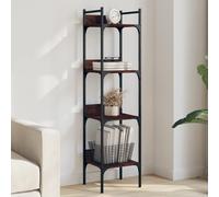 vidaXL Libreria 4 Ripiani Rovere Marrone 35x30x138,5 Legno Multistrato