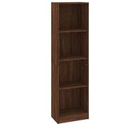 vidaXL Libreria 4 Ripiani Rovere Marrone 40x24x143cm Legno Multistrato