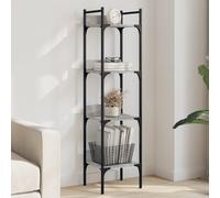vidaXL Libreria 4Ripiani Grigio Sonoma 35x30x138,5cm Legno Multistrato