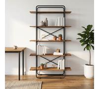 vidaXL Libreria 5 livelli 100 x 35 x 175,5 cm PB Legno di quercia
